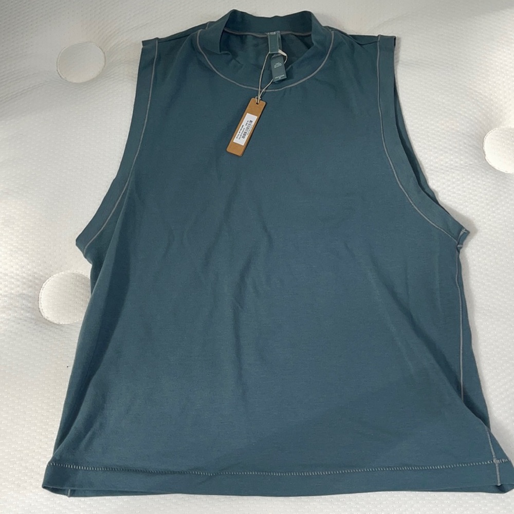 SKIMS NWT Cotton Jersey Mock Neck Tank  - Color Kyanite Size 3X can fit M-4X